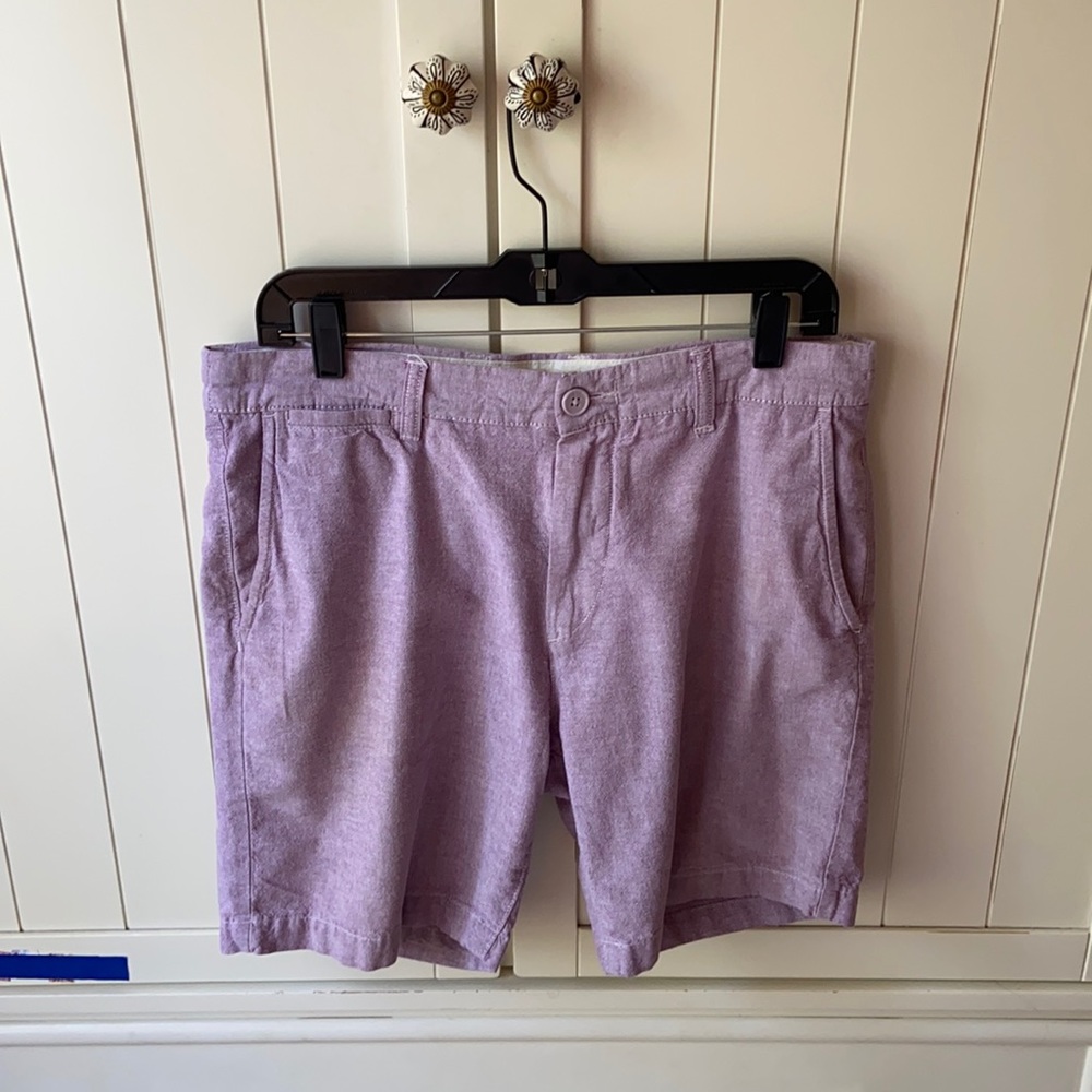 H&M Lavender 100% Cotton Casual Shorts (32)